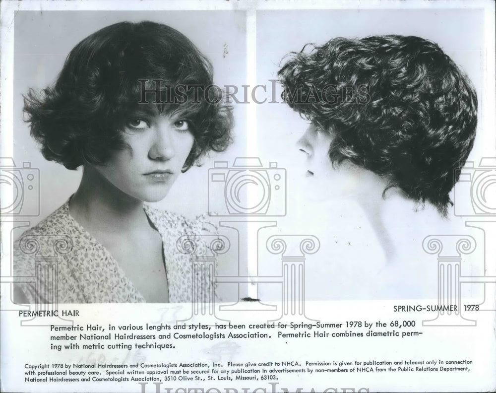 1978 Press Photo Permetric Hair Style - Historic Images