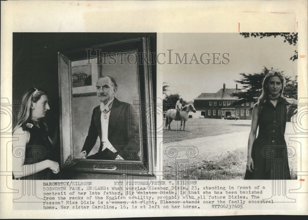 1976 Press Photo Eleanor Dixie request to remain part of English nobility. - Historic Images
