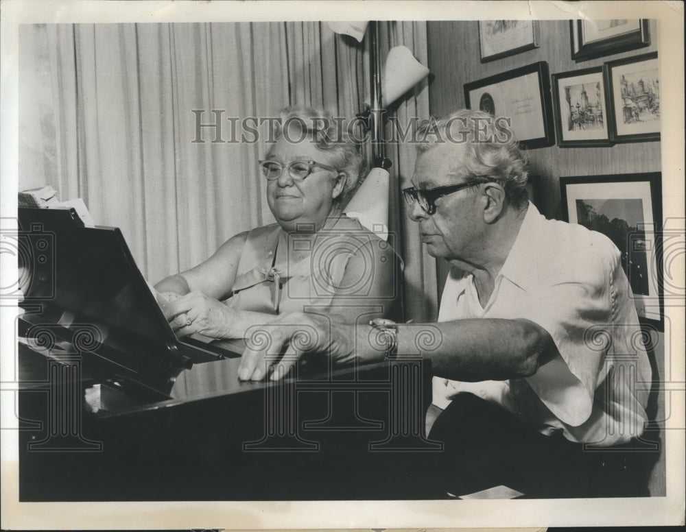 1967 Press Photo Senator Everett Dirkesen and Wife Louella Dirksen. - Historic Images