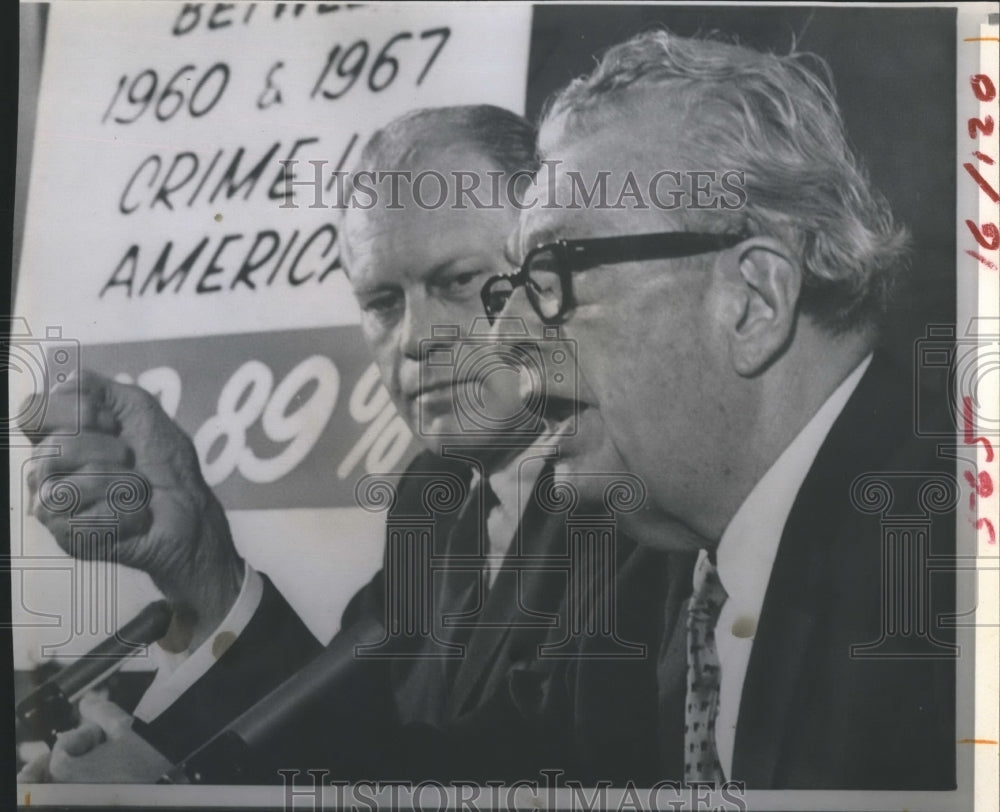 1968 Press Photo Everett Dirksen Gerald Ford - RSH19637 - Historic Images