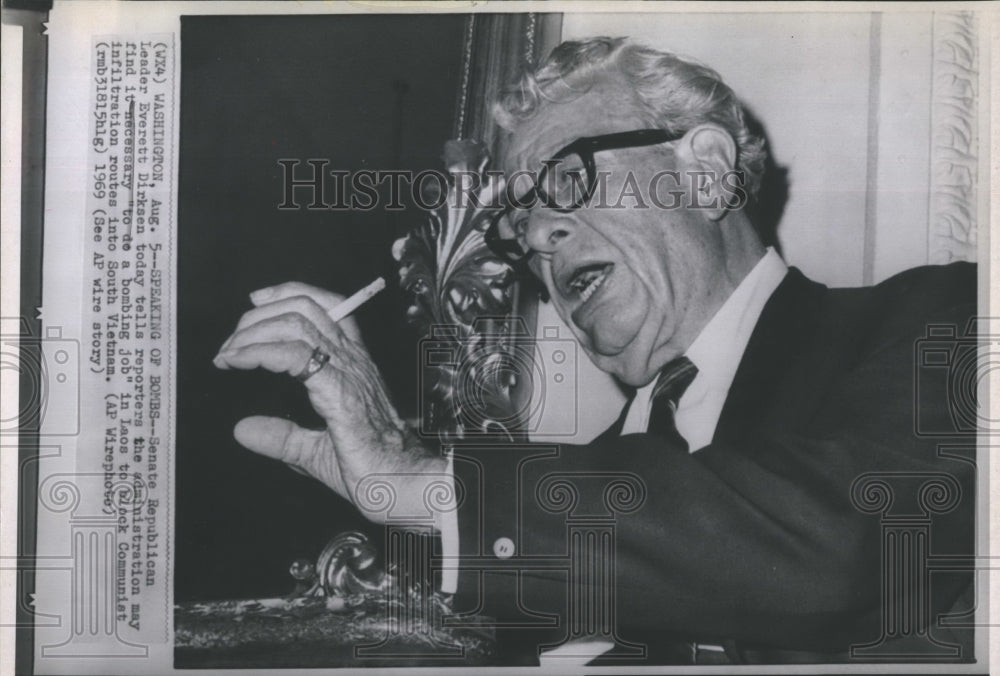 1969 Press Photo Senator Everett Dirksen - Historic Images