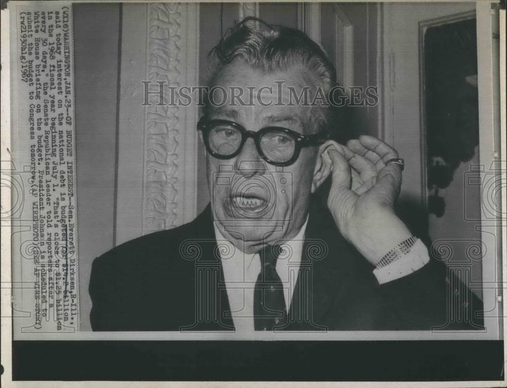 1967 Press Photo Senator Everett Dirksen - Historic Images