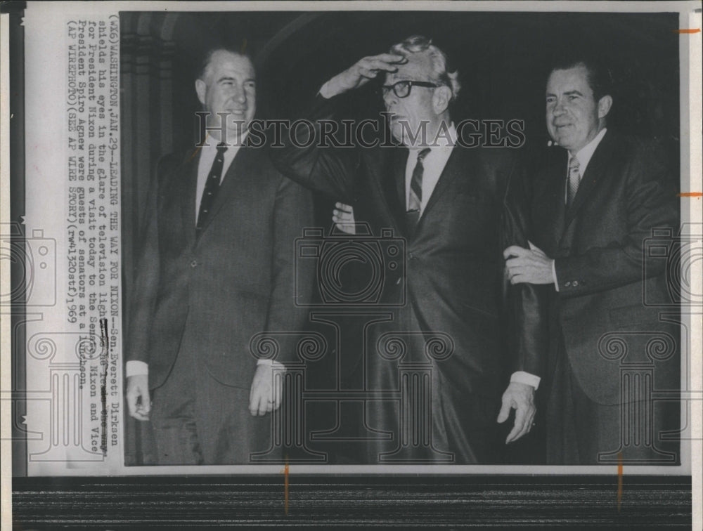 1969 Press Photo Senator Everett Dirksen President Richard Nixon - Historic Images