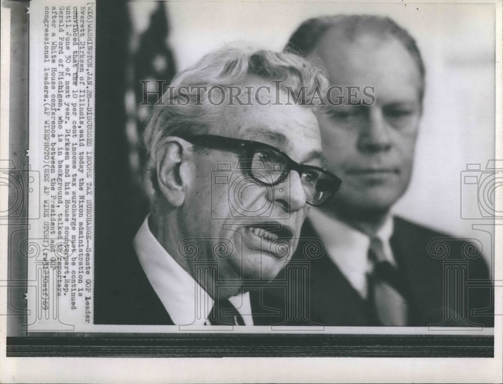 1969 Senate Leader Everett Dirksen Convinced Tax Must Continue-Historic Images