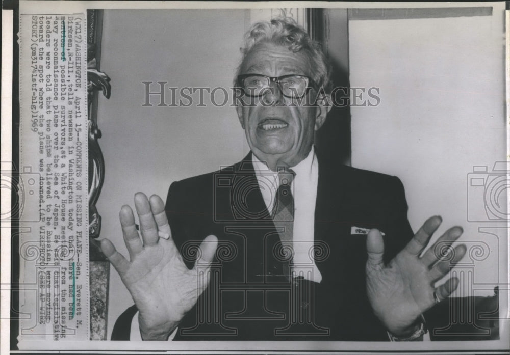 1969 Press Photo Senator Everett Dirksen - RSH19679 - Historic Images