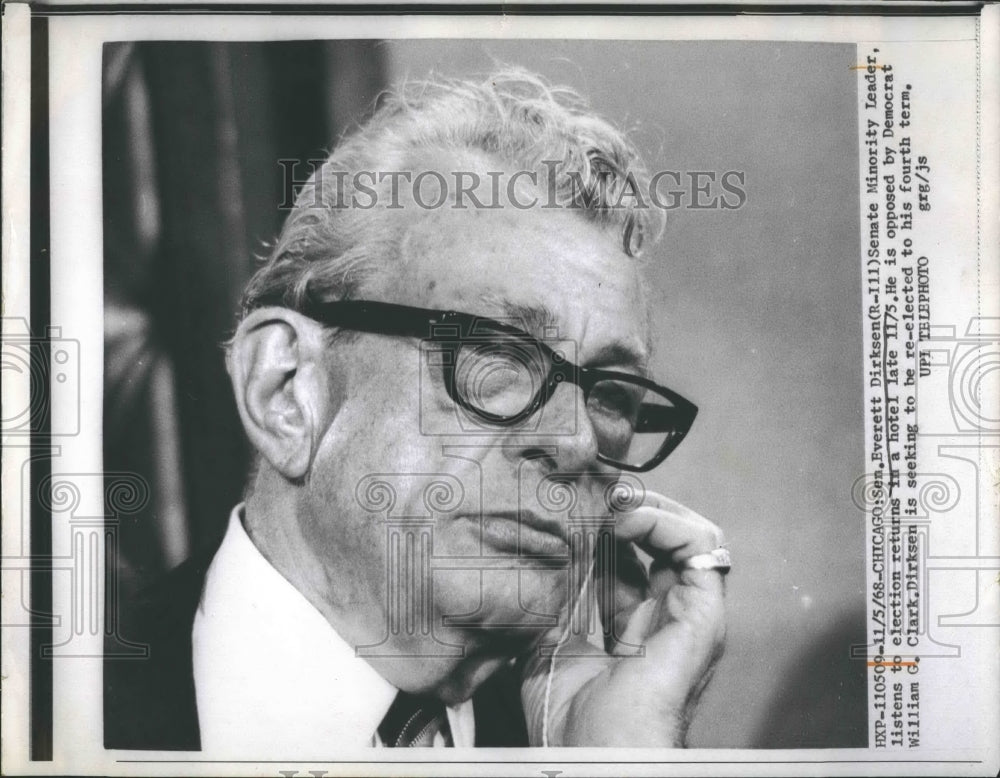 1968 Press Photo Senator Everett Dirksen - Historic Images