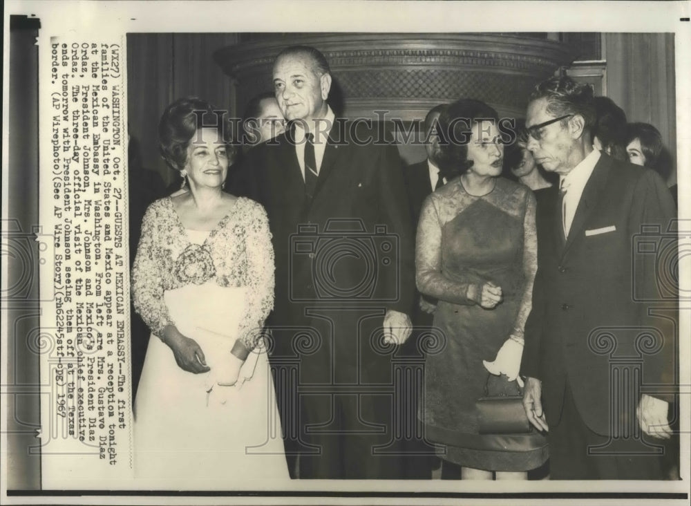 1967 Press Photo Gustavo Diaz Ordaz President Lyndon B. Johnson - RSH19699 - Historic Images