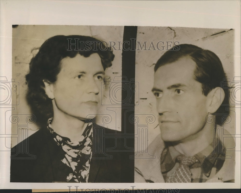 1941 Press Photo Wolf Dobert, a former German Officer & his wife, Marguerite, - Historic Images