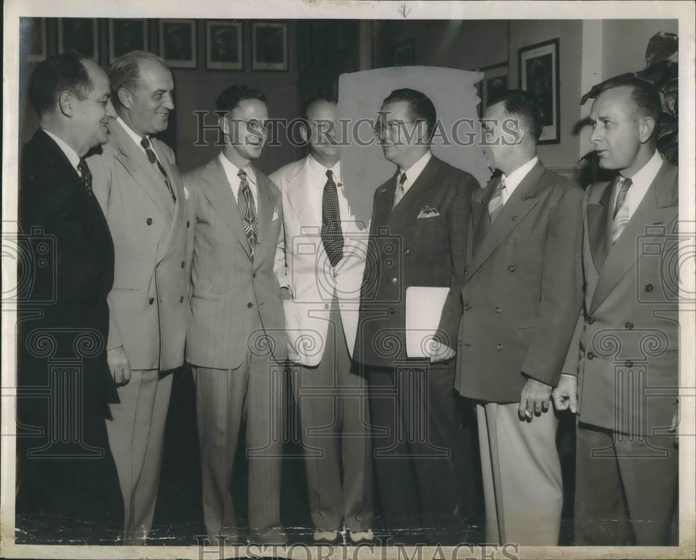 Press Photo American Institute Of Bankers Barr Rimer M. J. Irwin Pat Walsh J. - Historic Images