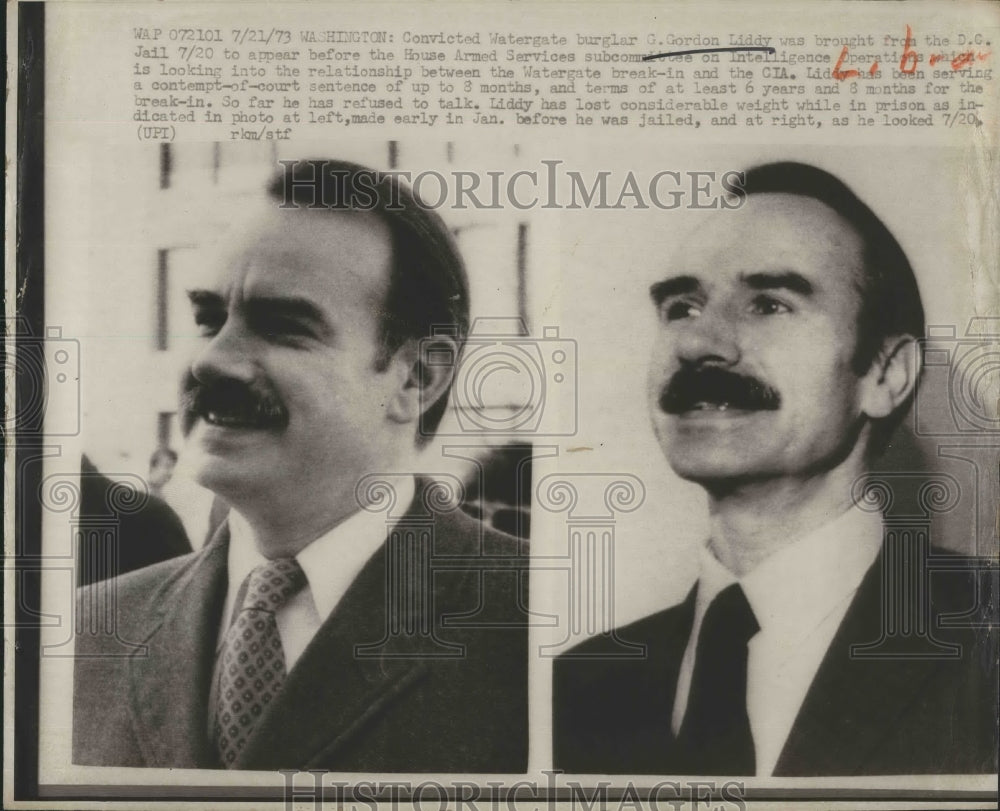 1973 Press Photo Convicted Watergate Burglar G. Gordon Liddy - RSH20057 - Historic Images