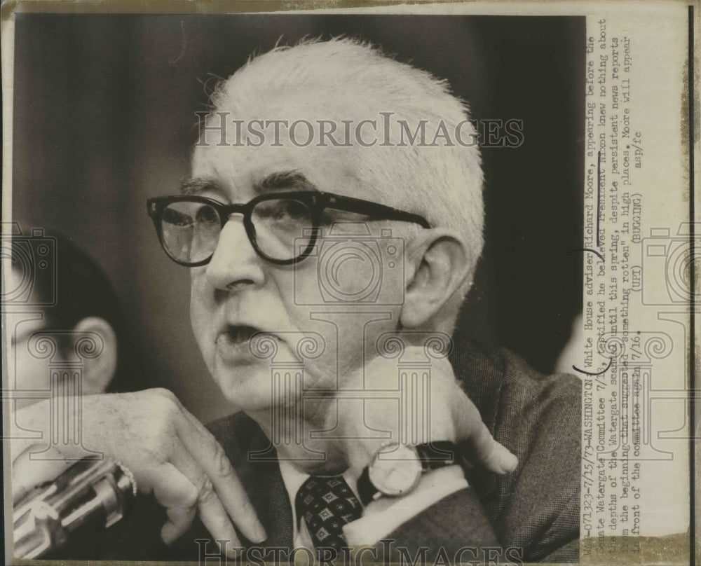 1973 Press Photo Richard Moore the man in the picture. - RSH20093 - Historic Images