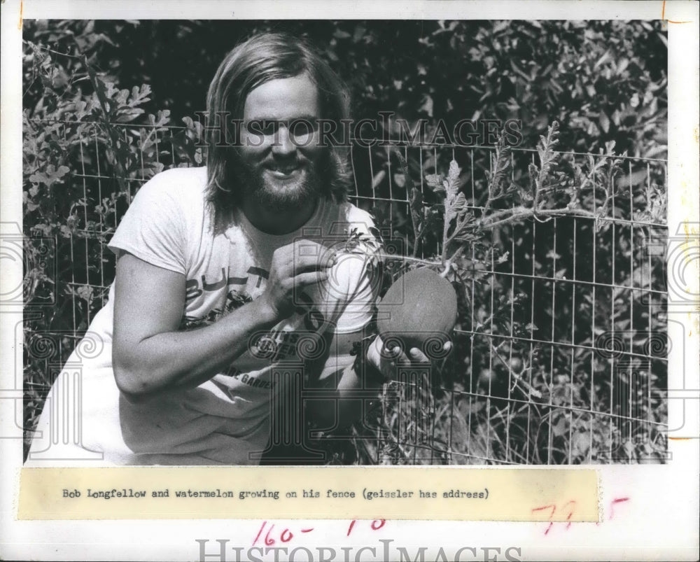 1971 Press Photo Bob Longfellow Watermelon - RSH20267 - Historic Images