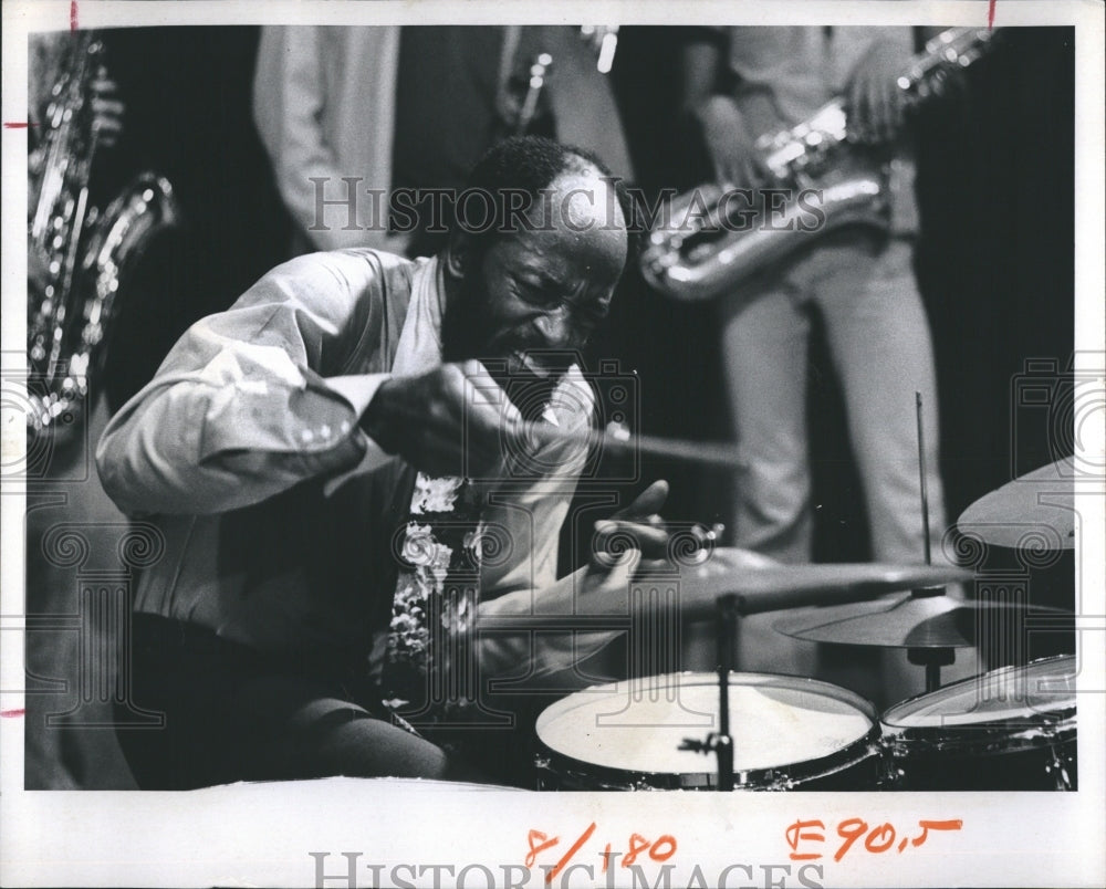 1974 Press Photo Majid Shabazz jazz Musician and owner of &quot;The Open Letter&quot; - Historic Images