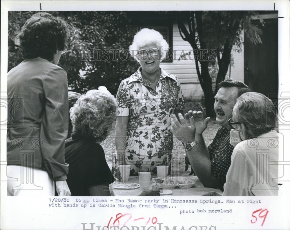 1980 Press Photo The Mae Hamer party in Homosassa Springs - RSH20727 - Historic Images