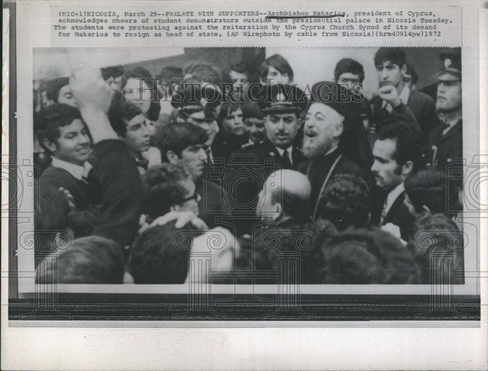 1972 President of Cyprus Archbishop Makarios - Historic Images