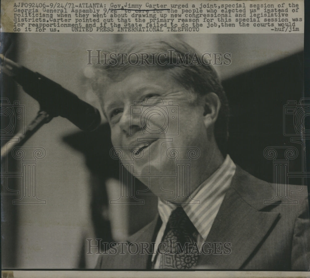 1971 Press Photo Gov. Jimmy Carter - Historic Images