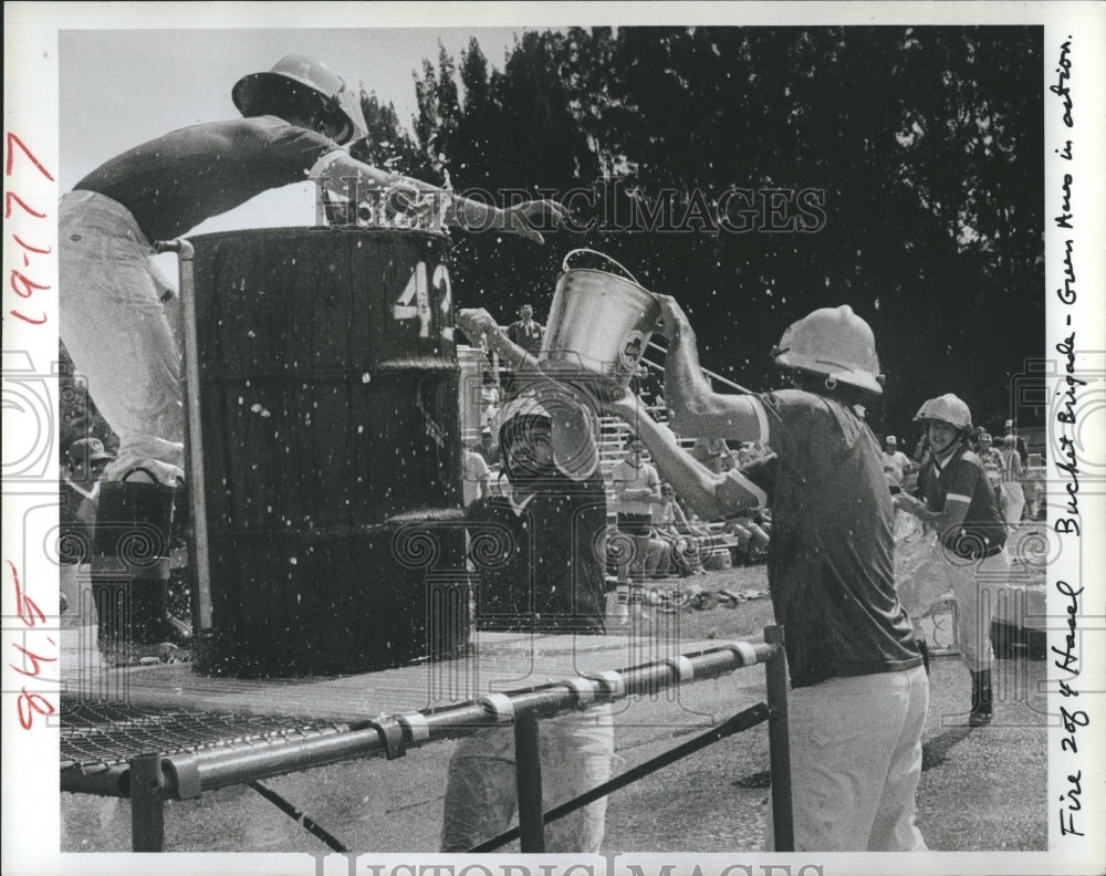 1962 Press Photo Firefighters Convention Competition Felicia County Florida - Historic Images