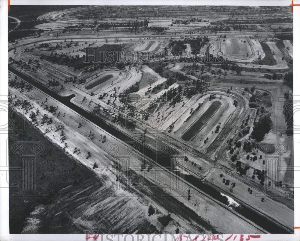 1972 Press Photo Cavanagh Florida Aerial Shot City Street Beaches Roads Drainage - Historic Images