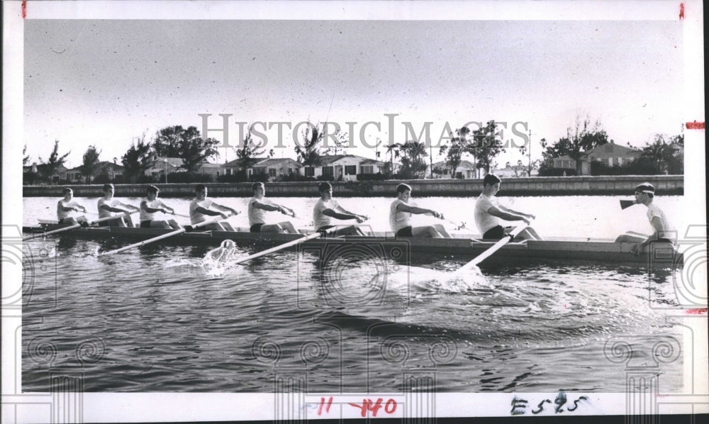 1968 Press Photo Rowing St Petersburg Prep - Historic Images