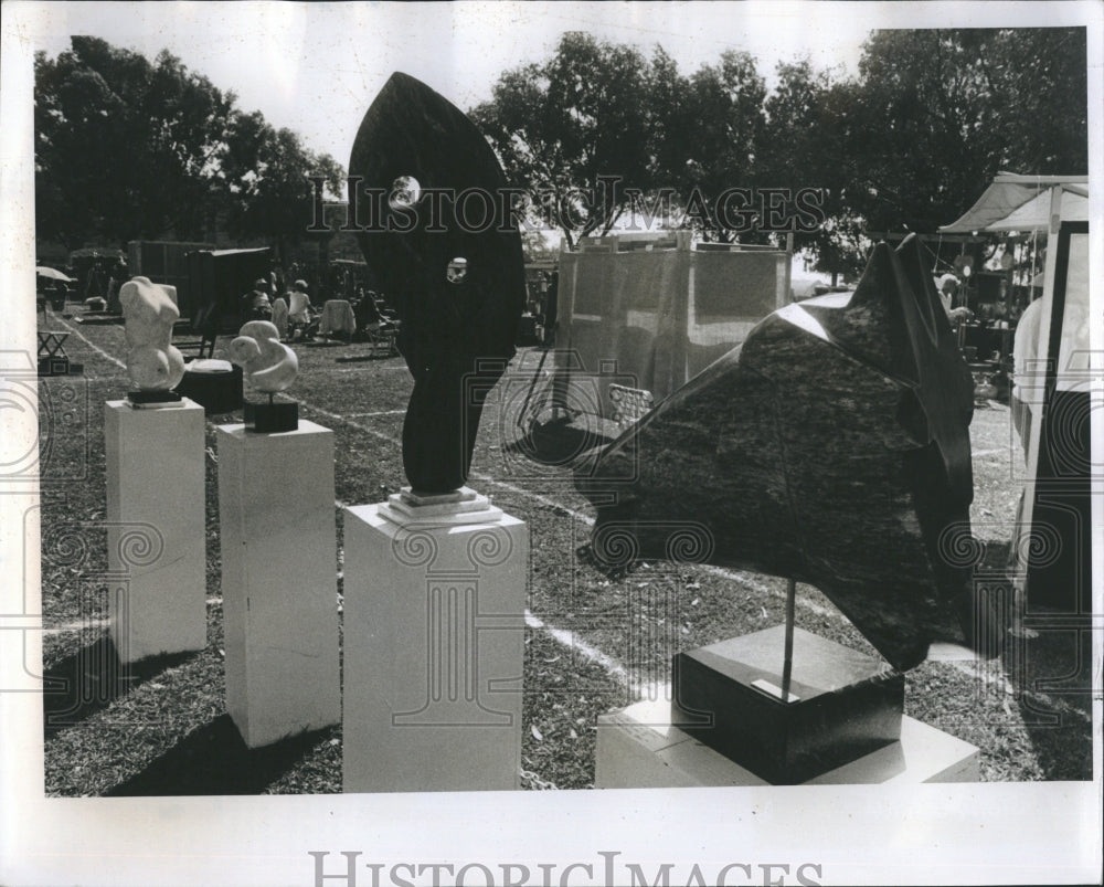 1978 Press Photo Sculptures Artist Carolyn Beard Fun n Sun Festival Clearwater - Historic Images