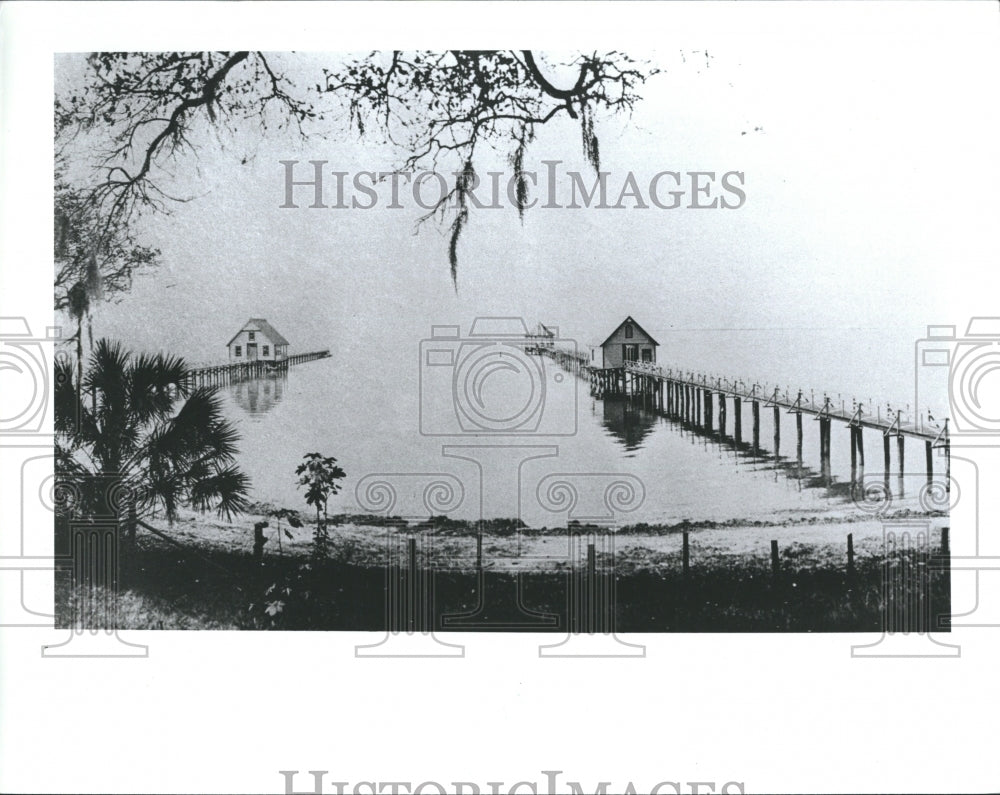 Press Photo Private Docks Clearwater Harbor 1902 Florida State History Heritage - Historic Images