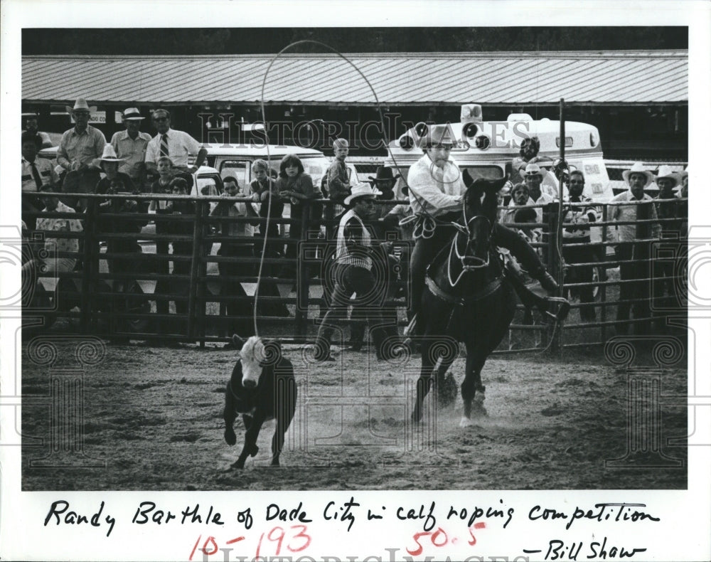 1979 Press Photo Hernando County Cattlemen&#39;s Association Rodeo Bull Calf Roping - Historic Images