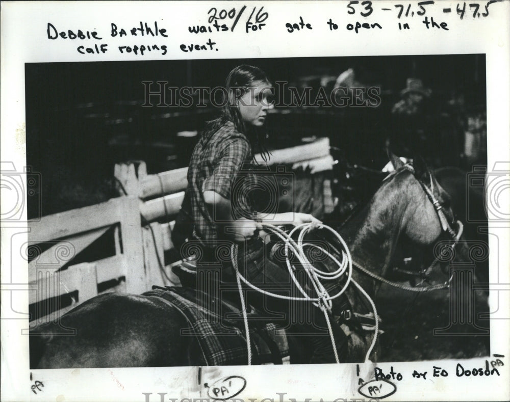 1979 Press Photo Hernando County Cattlemen&#39;s Association Rodeo Bull Calf Roping - Historic Images