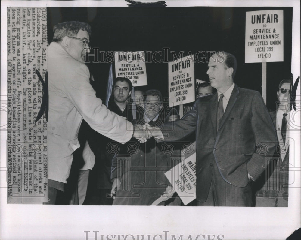 1964 Press Photo Max Richardson, and Robert Strub - Historic Images