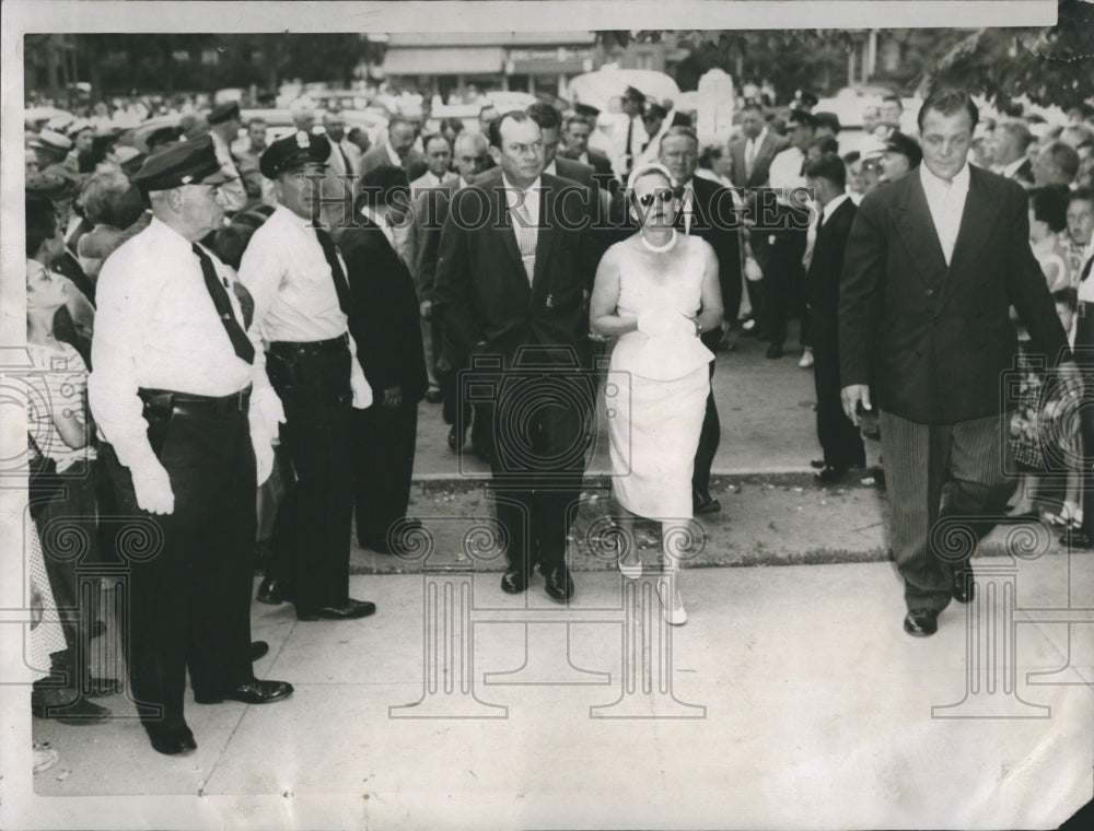 1955 Mike Higgins with wife and Cronin-Historic Images