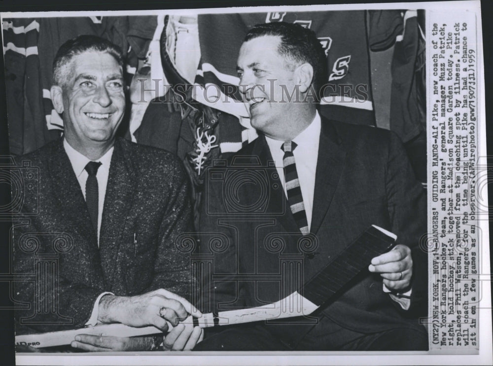 1959 Press Photo Alf Pike and Muzz Patrick - Historic Images