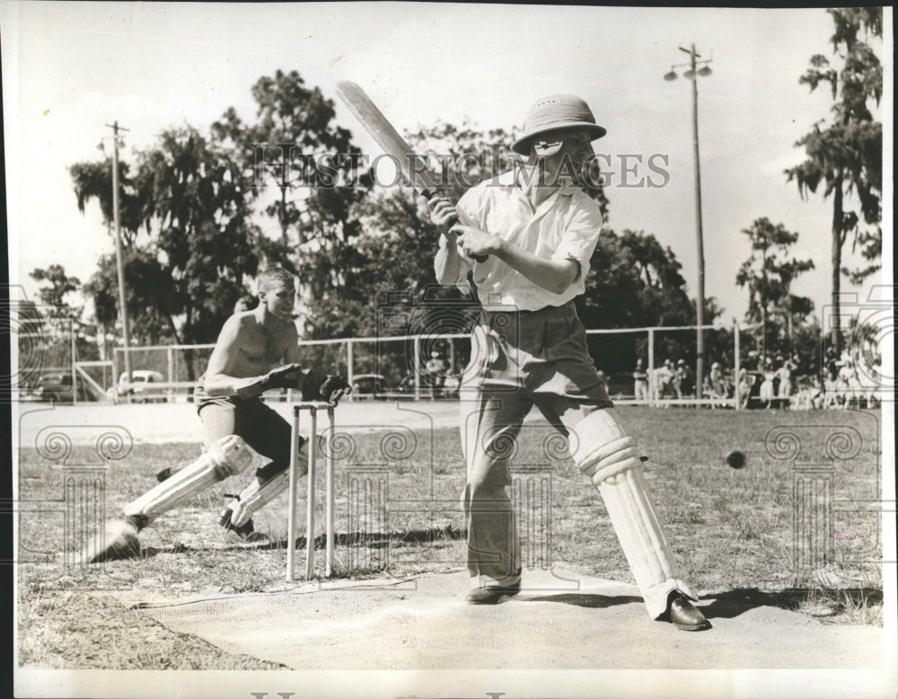 1941 Student Sky Fighters In Lakeland, FL Enjoy Game Of Cricket-Historic Images