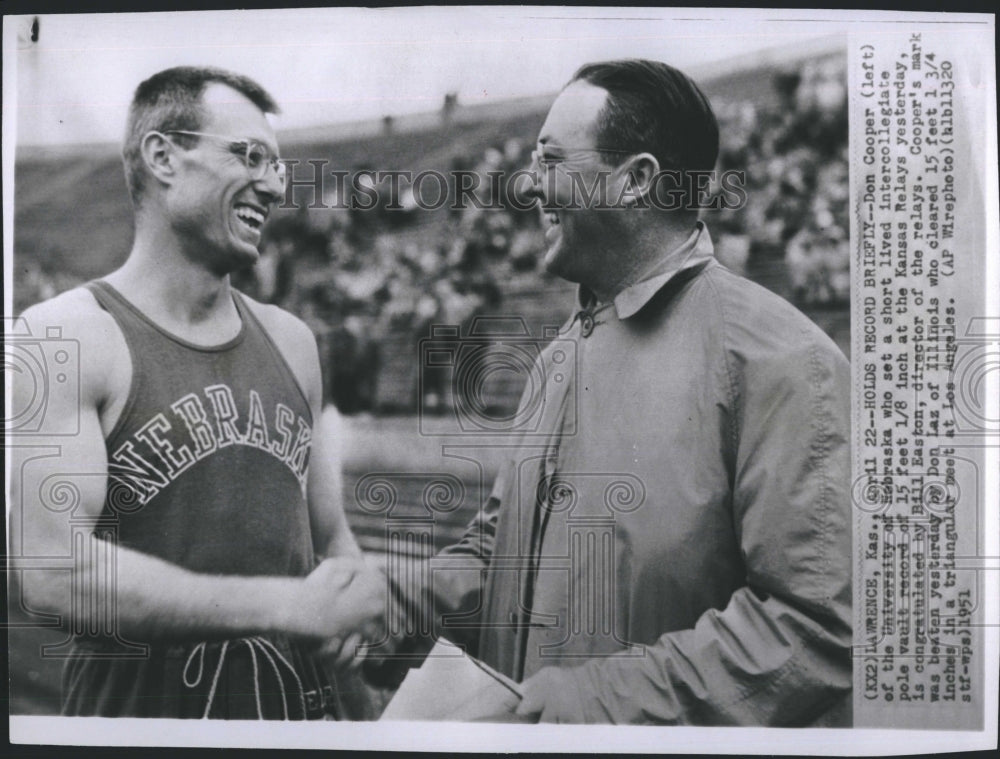 1951 Don Cooper, left & Bill Easton at meet in Los Angeles.-Historic Images