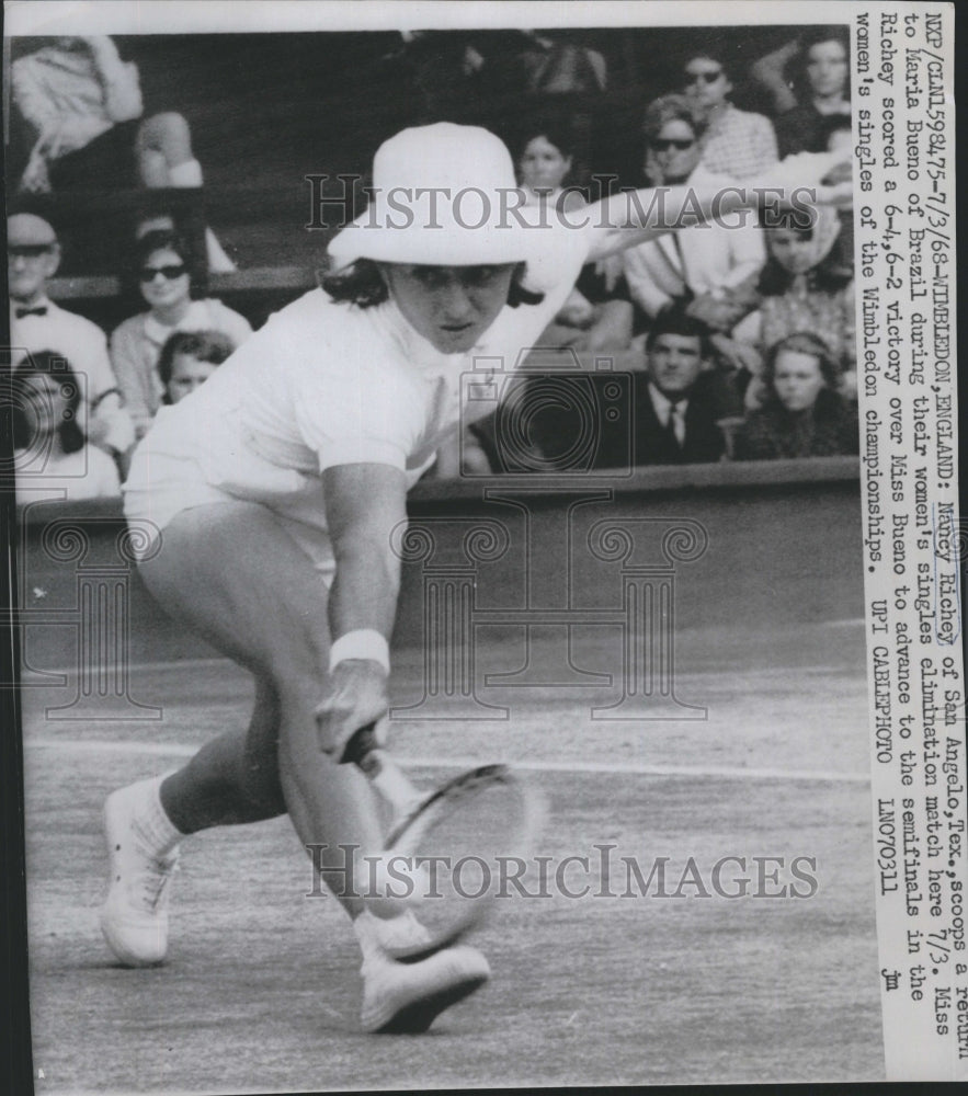 1968 Nancy Richey in the Wimbledon Championships-Historic Images