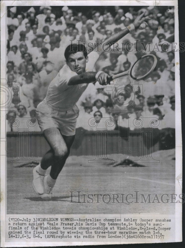 1957 Ashley Cooper Australian Tennis Player.-Historic Images