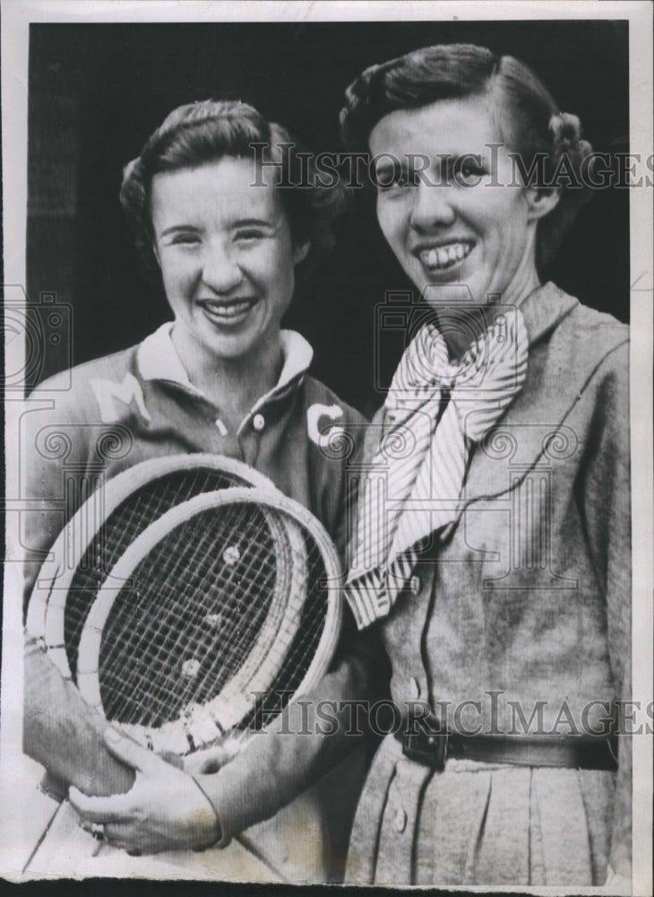 1953 Press Photo Maureen Connolly and Doris Harl. - RSH23521 - Historic Images