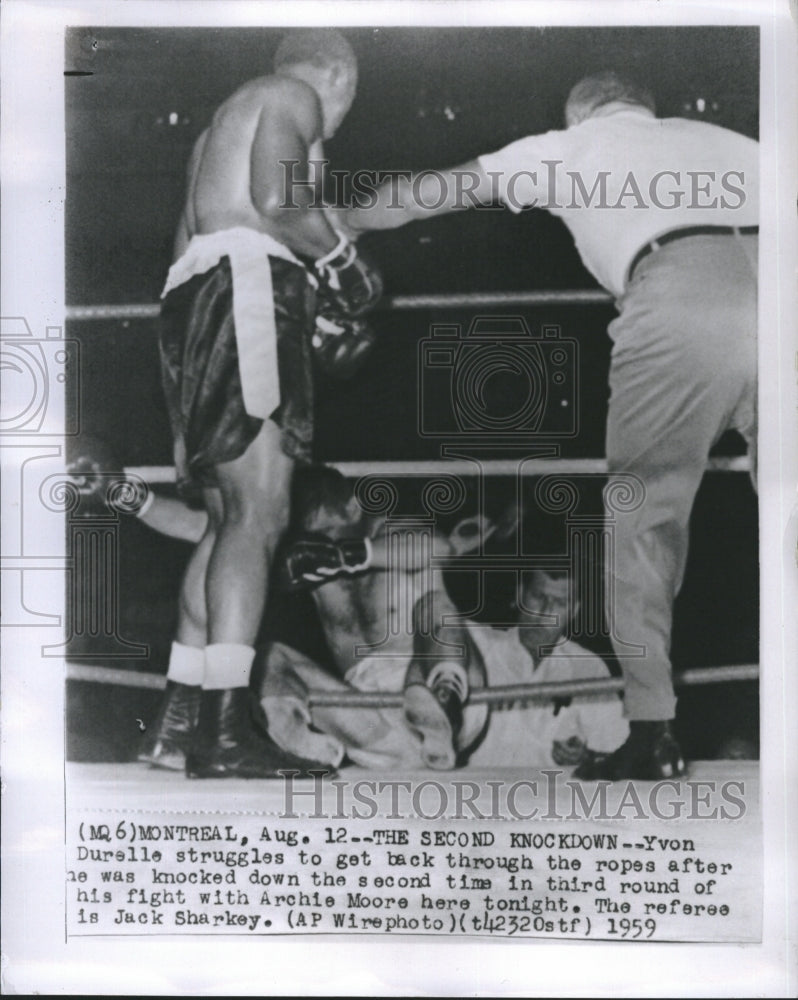 1959 Press Photo Yvon Durelle and Archie Moore. - Historic Images