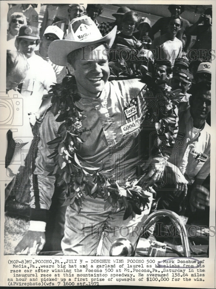 1971 Mark Donohue Pocono 500 Racecar Driver Winner NASCAR Sprint-Historic Images