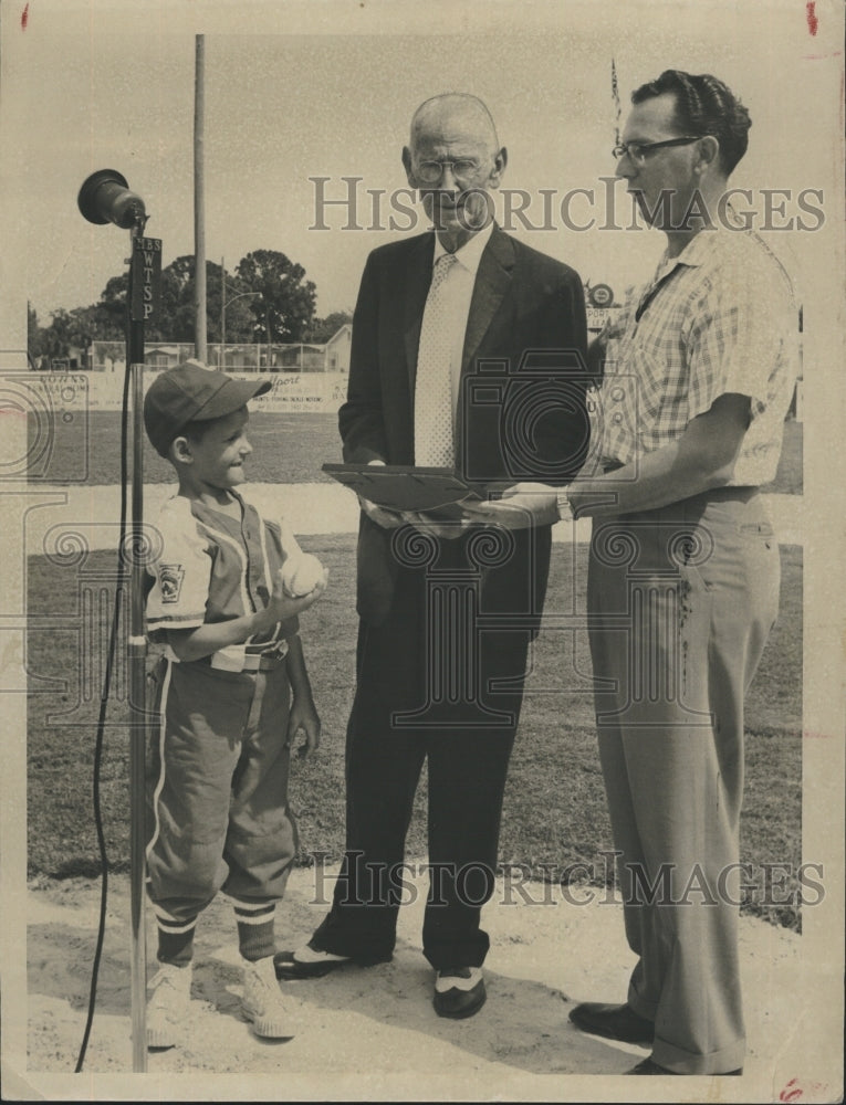 1959 McVey, Lang, and White at Gulf Port Little League Opening-Historic Images