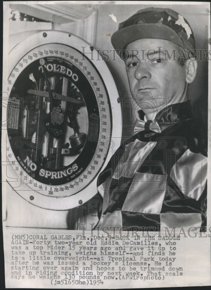 1954 Eddie DeCamilles Horse Racing Jockey Tropical Park Coral Gables-Historic Images