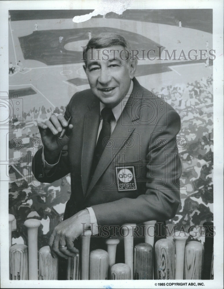 1985 Howard Cosell ABC Sports Sportscaster Host B&W Journalist-Historic Images