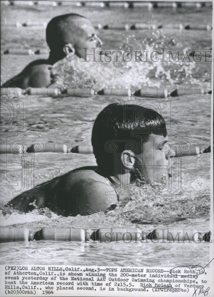 1964 Dick Roth Tops American Swimming Record-Historic Images