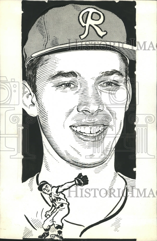 1957 Tom Gibson, Ranier right handed pitcher-Historic Images