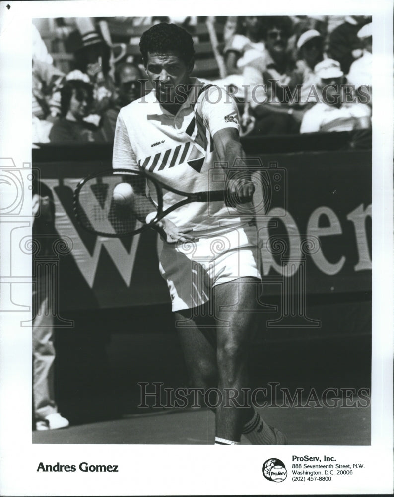 Andres Gomez tennis player from Ecuador.-Historic Images