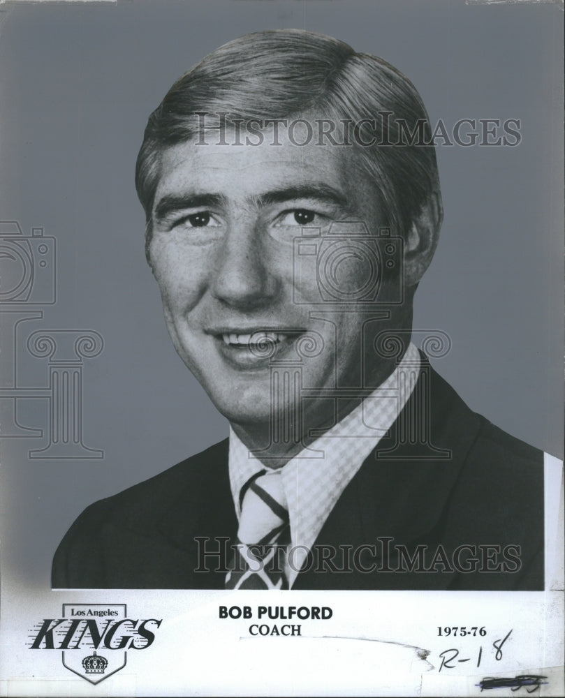 1976 Press Photo Bob Pulford Coach of Los Angeles Kings - RSH23849 - Historic Images