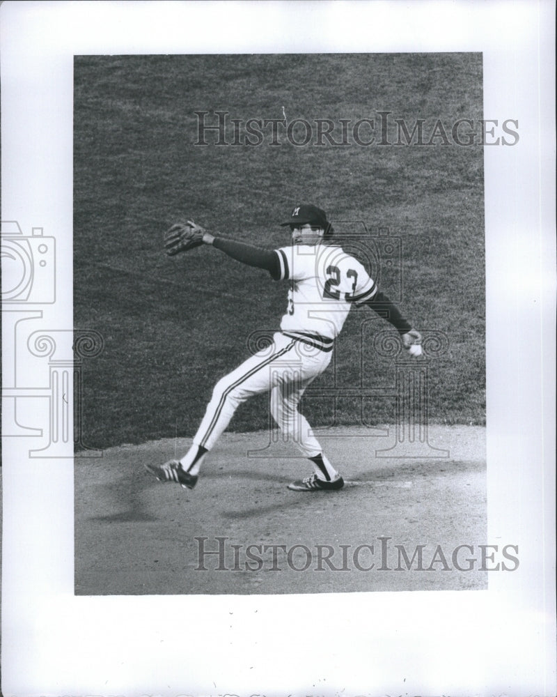 1976 Press Photo Ed Rodriguez Milwaukee Brewers - Historic Images