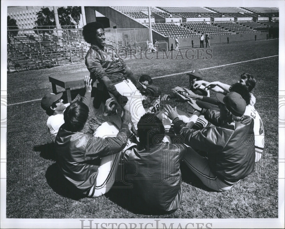 1981 Press Photo Spring Training Tito Landrum  - St Louis Cardinals - Historic Images