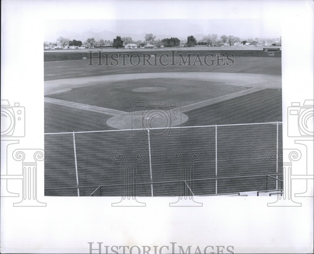 1956 Press Photo Scottsdale Arizona baseball field - Historic Images