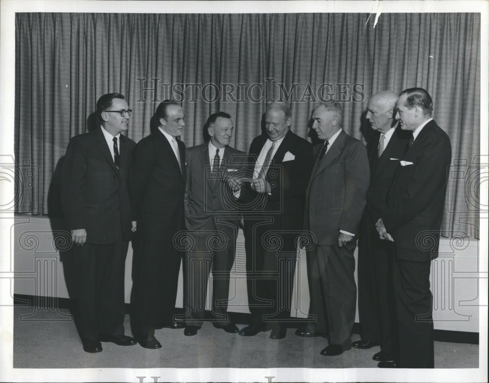 1957 Press Photo Pictur eof Equitable's Group Service Department - Historic Images