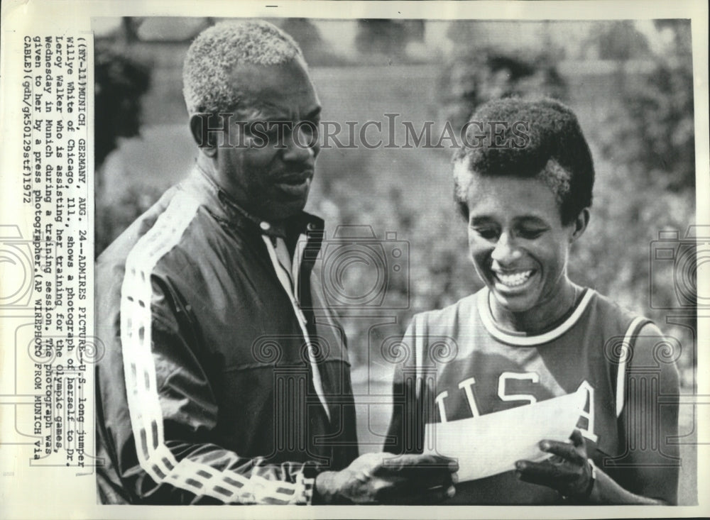 1972 Press Photo Willye White Dr Leroy Walker - RSH24595 - Historic Images