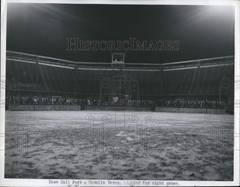 Press Photo Cotulla, Texas Baseball Park - Historic Images